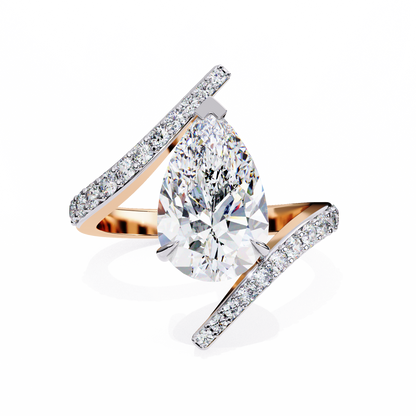 Lucinda Amoris Pear Solitaire Ring