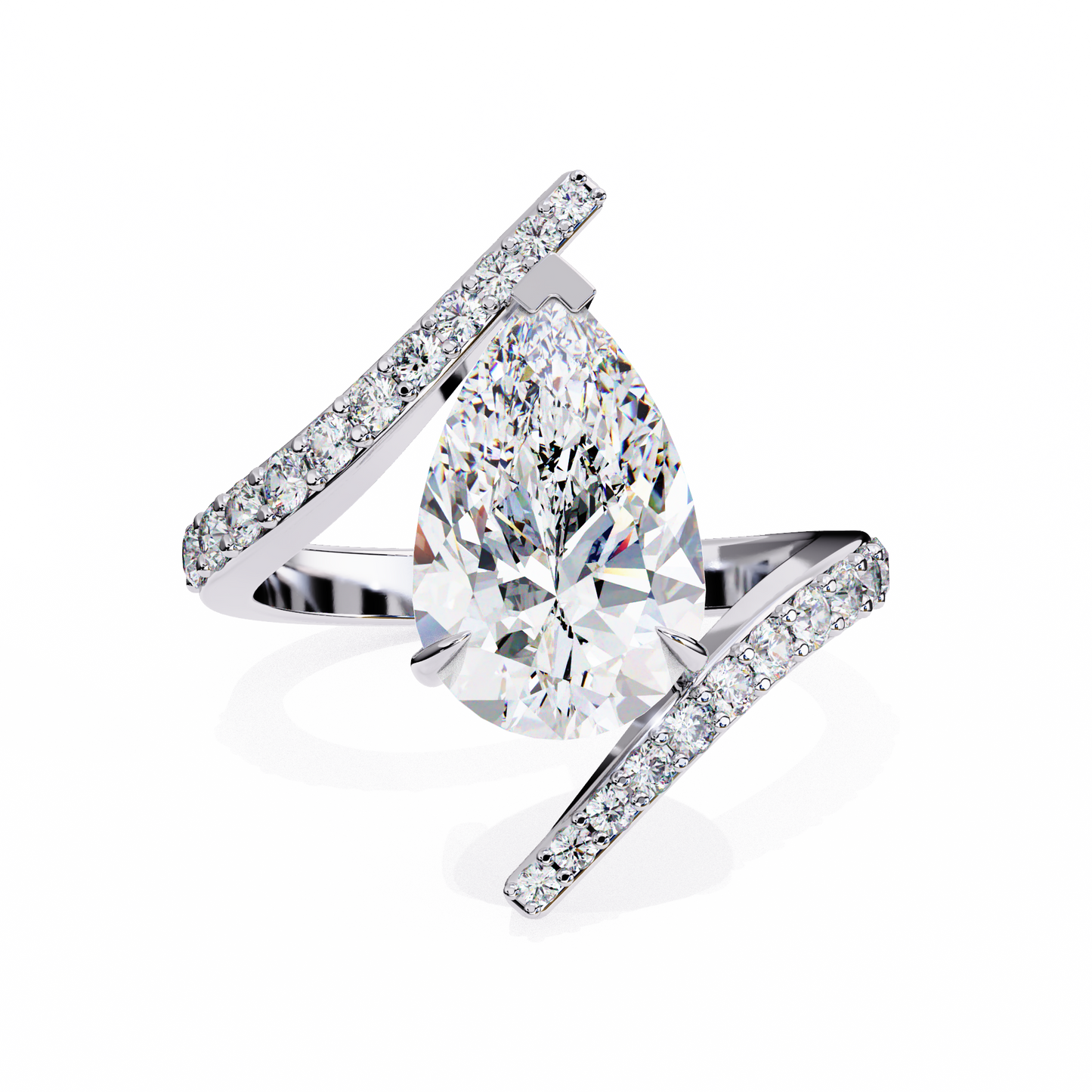 Lucinda Amoris Pear Solitaire Ring