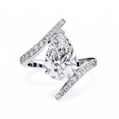 Lucinda Amoris Pear Solitaire Ring