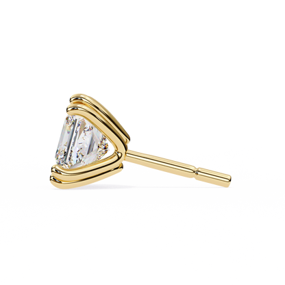 Amore Lucente Princess Cut Solitaire Studs
