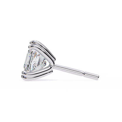 Amore Lucente Princess Cut Solitaire Studs