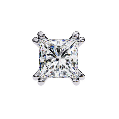 Amore Lucente Princess Cut Solitaire Studs