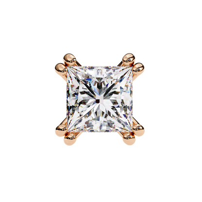 Amore Lucente Princess Cut Solitaire Studs