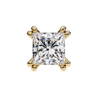 Amore Lucente Princess Cut Solitaire Studs