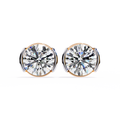 Halorine Solitaire Diamond Earrings