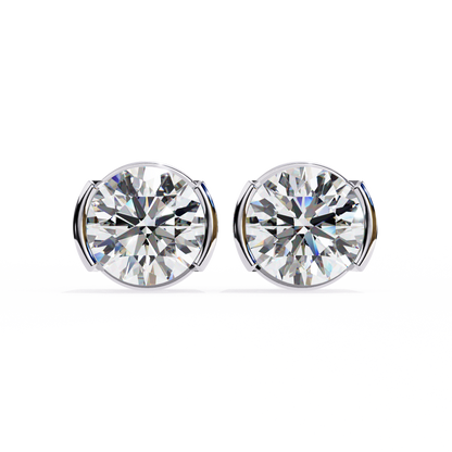 Halorine Solitaire Diamond Earrings