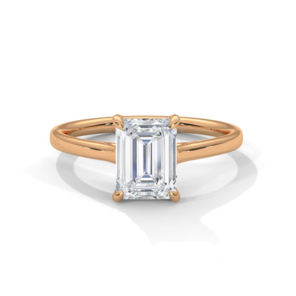 Luminous Oath Emerald Solitaire Ring