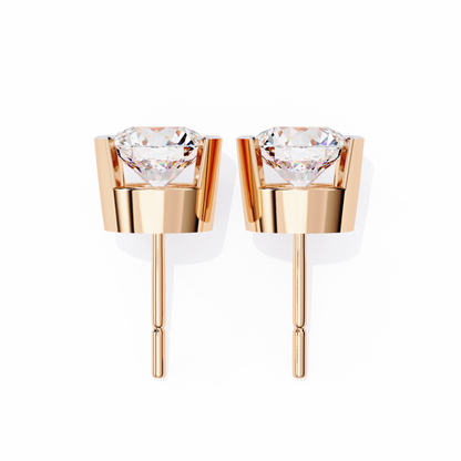 Halorine Solitaire Diamond Earrings