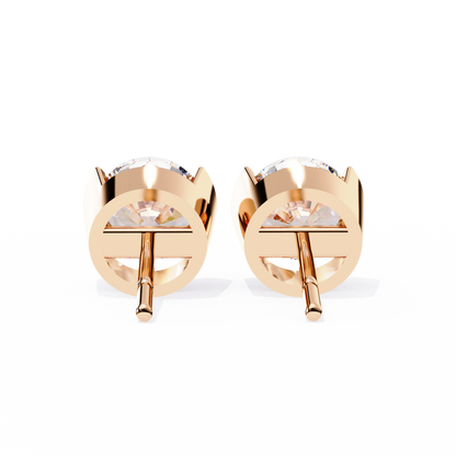 Halorine Solitaire Diamond Earrings