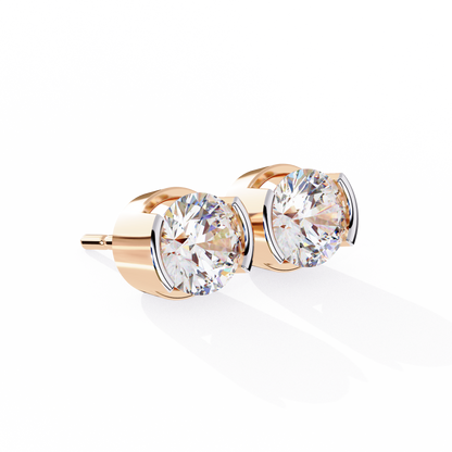 Halorine Solitaire Diamond Earrings