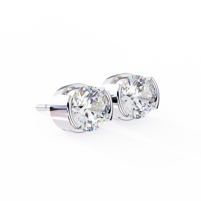 Halorine Solitaire Diamond Earrings