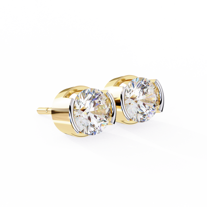 Halorine Solitaire Diamond Earrings