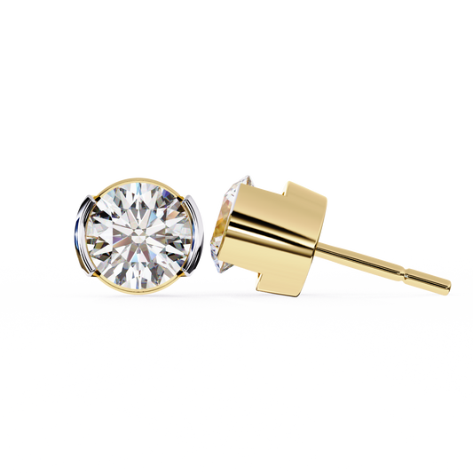 Halorine Solitaire Diamond Earrings