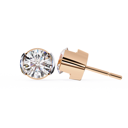 Halorine Solitaire Diamond Earrings