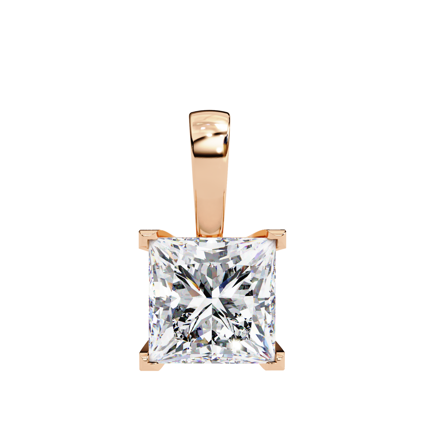 Regalia Puriste Princess Cut Solitaire Pendant