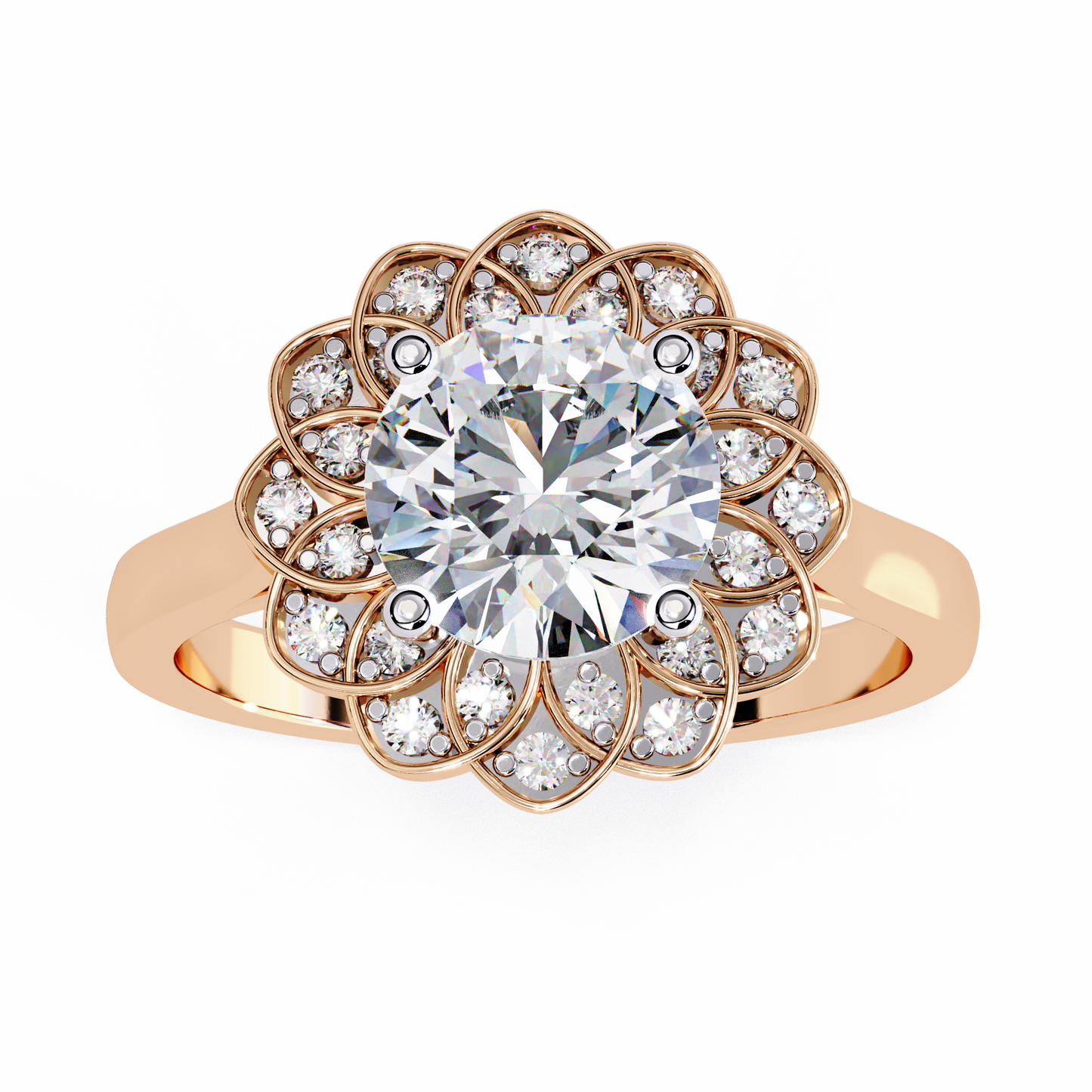 Auristelle Haute Round Solitaire Ring