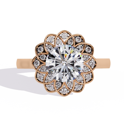 Auristelle Haute Round Solitaire Ring