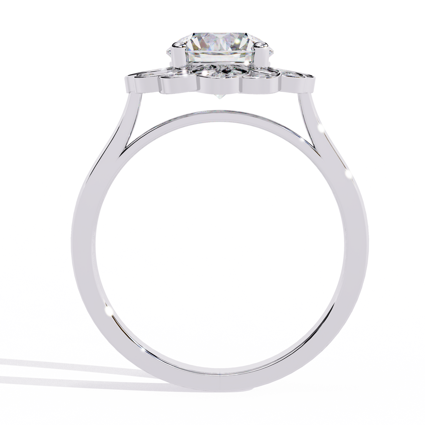 Auristelle Haute Round Solitaire Ring