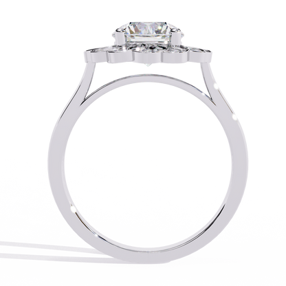 Auristelle Haute Round Solitaire Ring