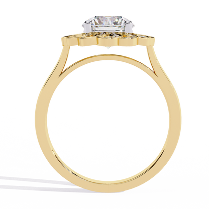 Auristelle Haute Round Solitaire Ring