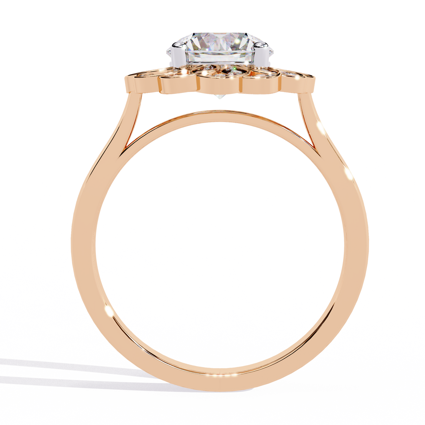 Auristelle Haute Round Solitaire Ring