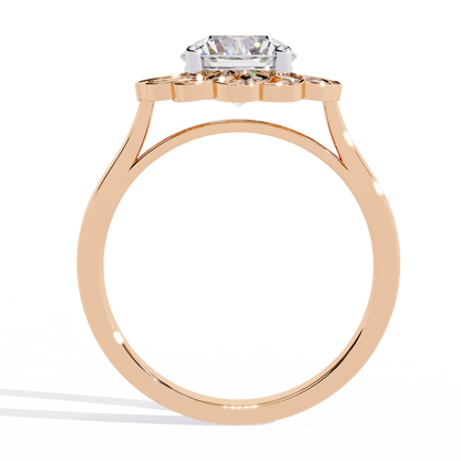 Auristelle Haute Round Solitaire Ring