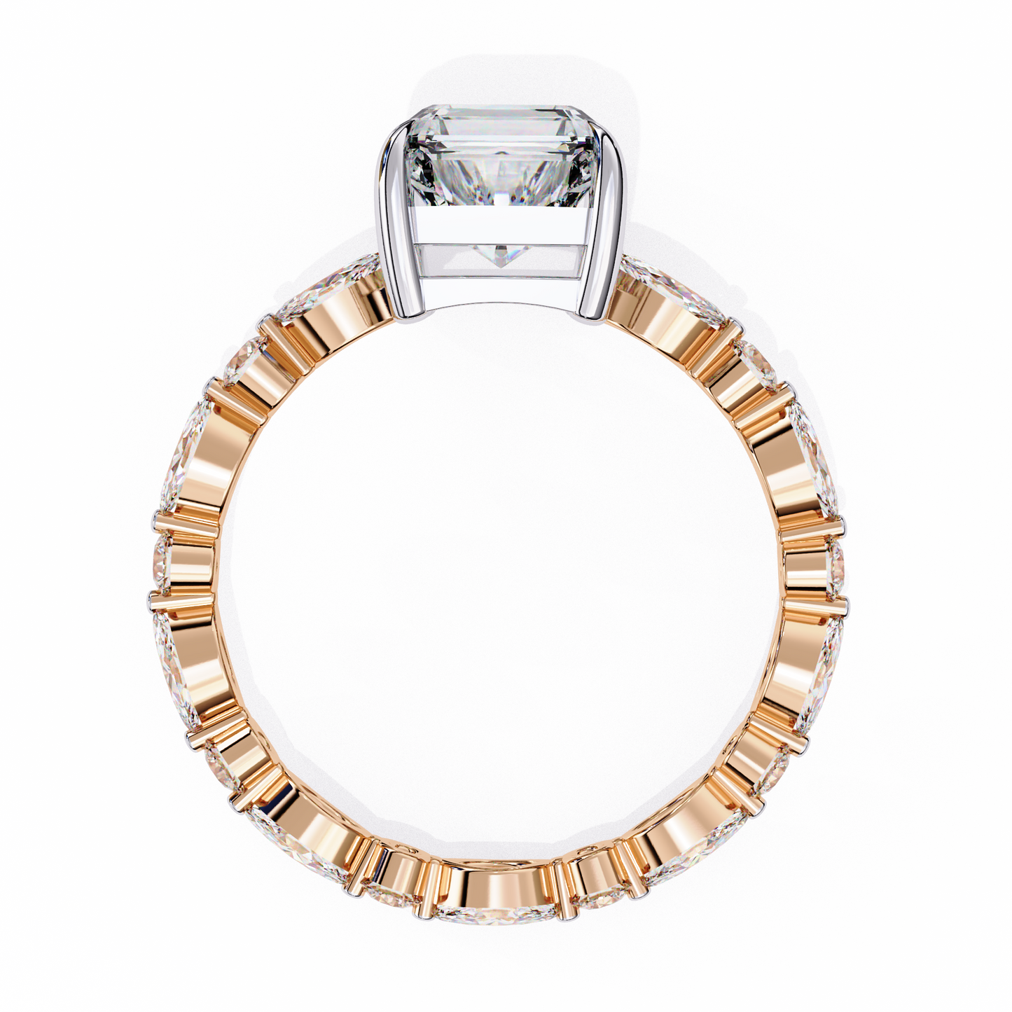 Luminora Crown Radiant Solitaire Ring