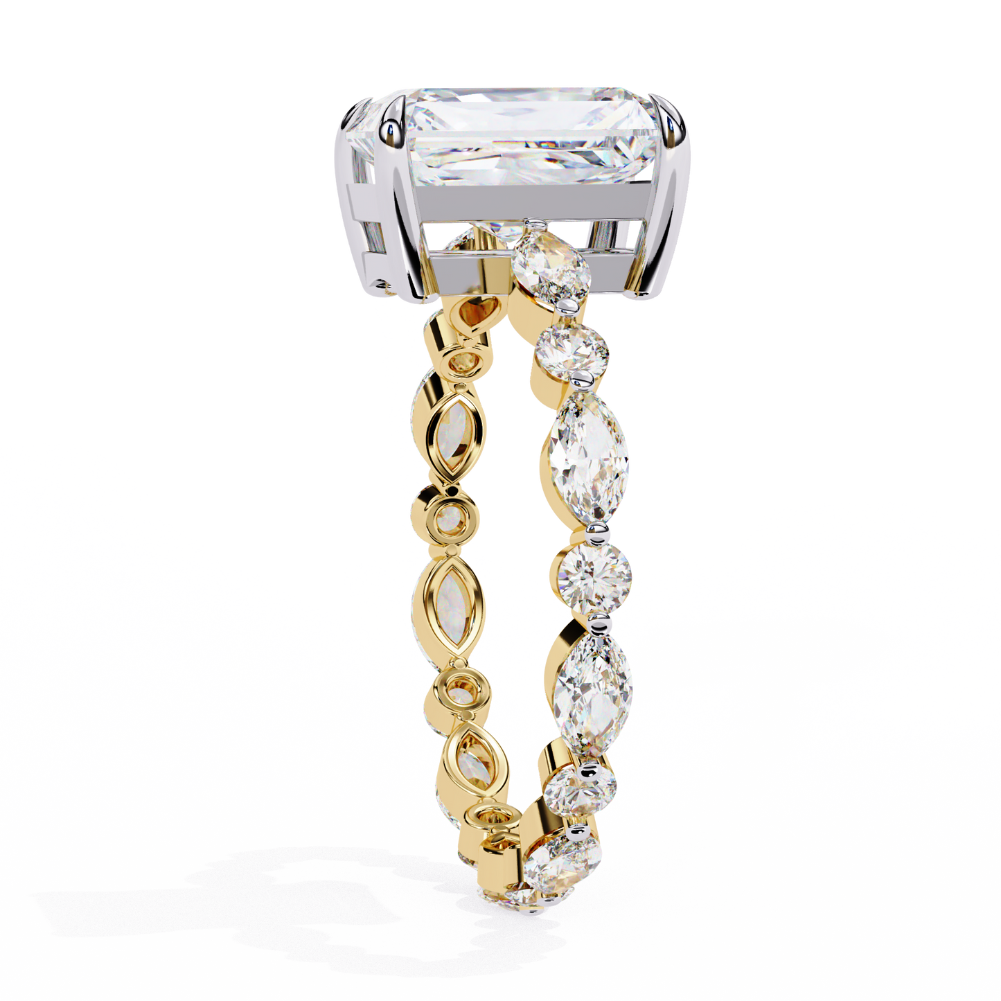 Luminora Crown Radiant Solitaire Ring