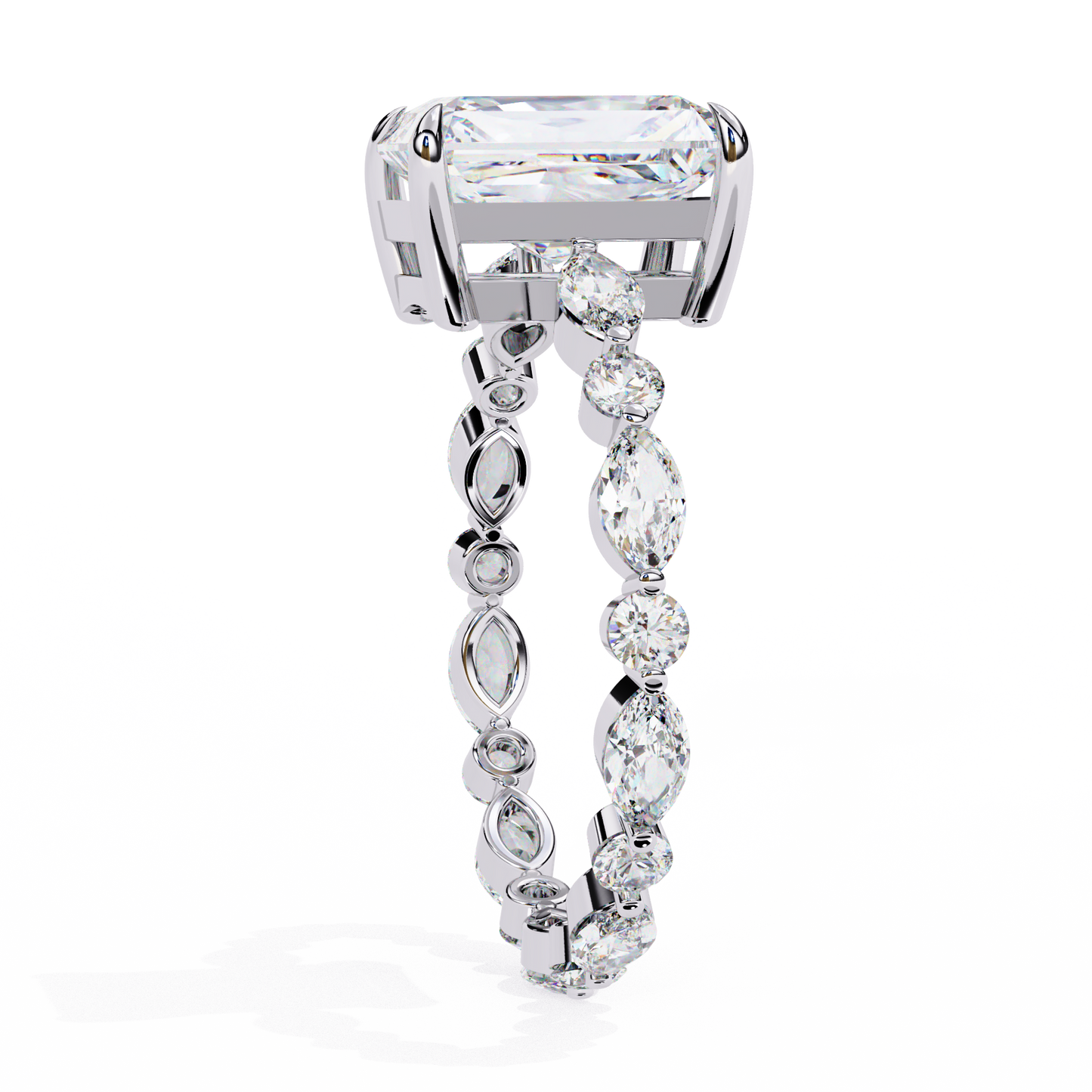 Luminora Crown Radiant Solitaire Ring