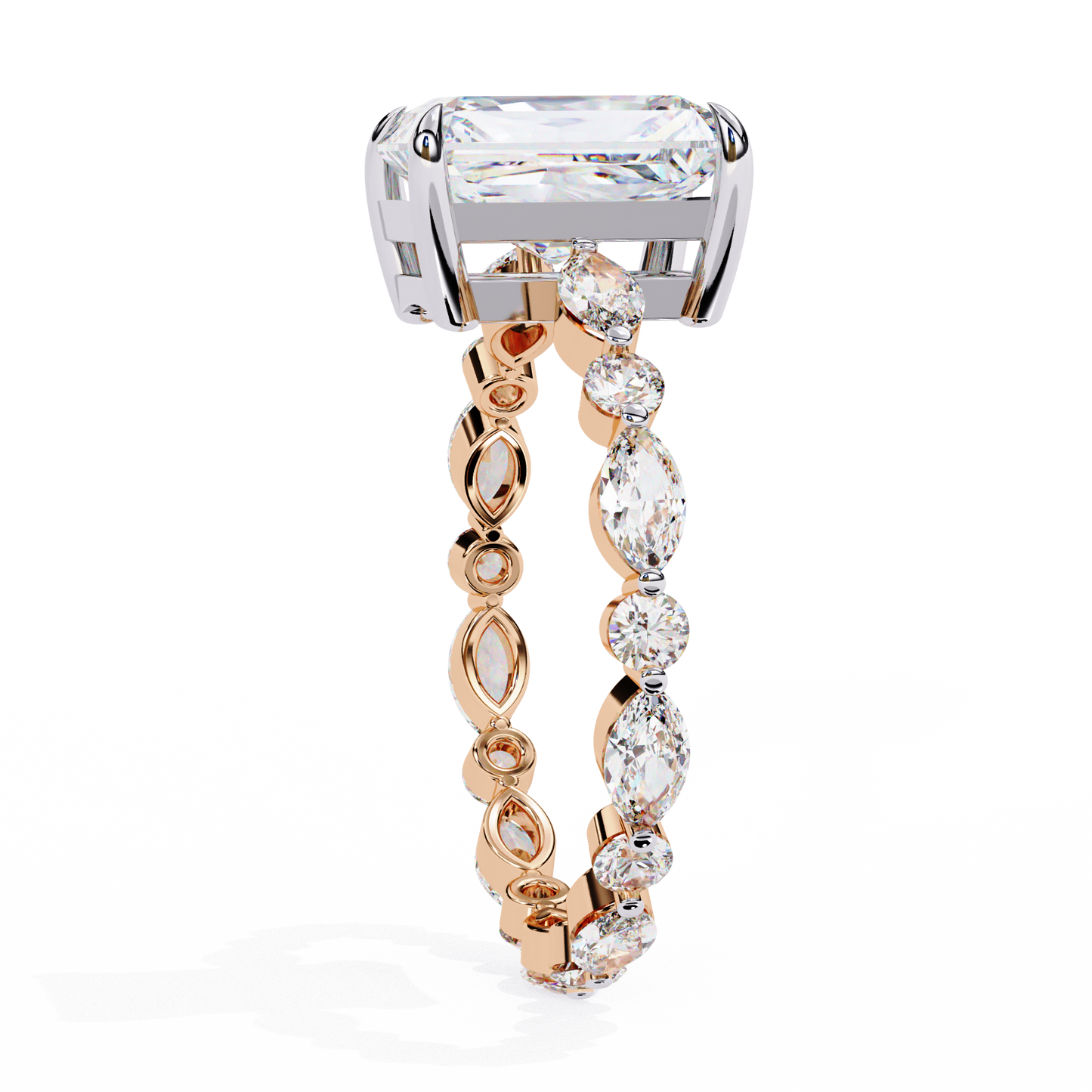 Luminora Crown Radiant Solitaire Ring