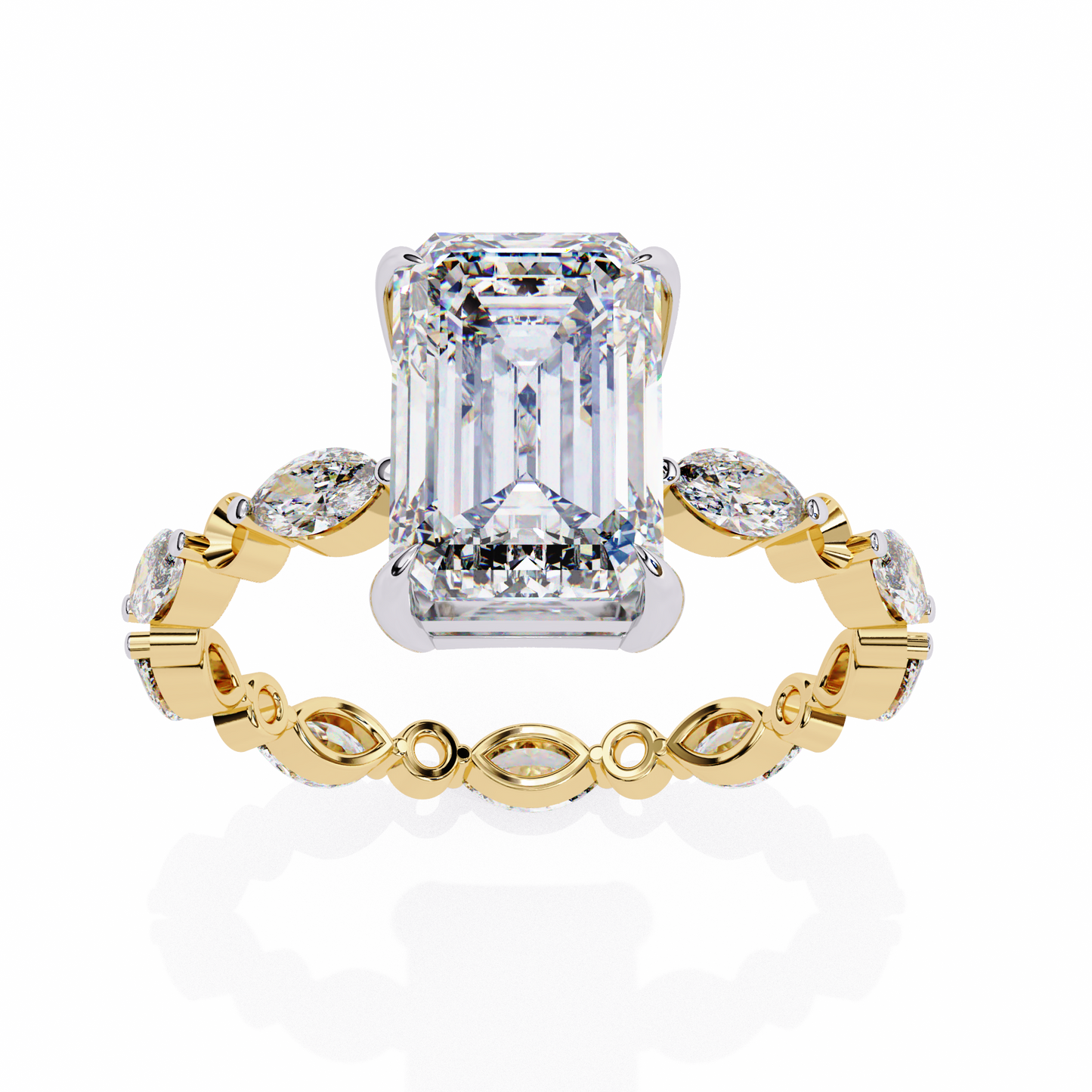 Luminora Crown Radiant Solitaire Ring
