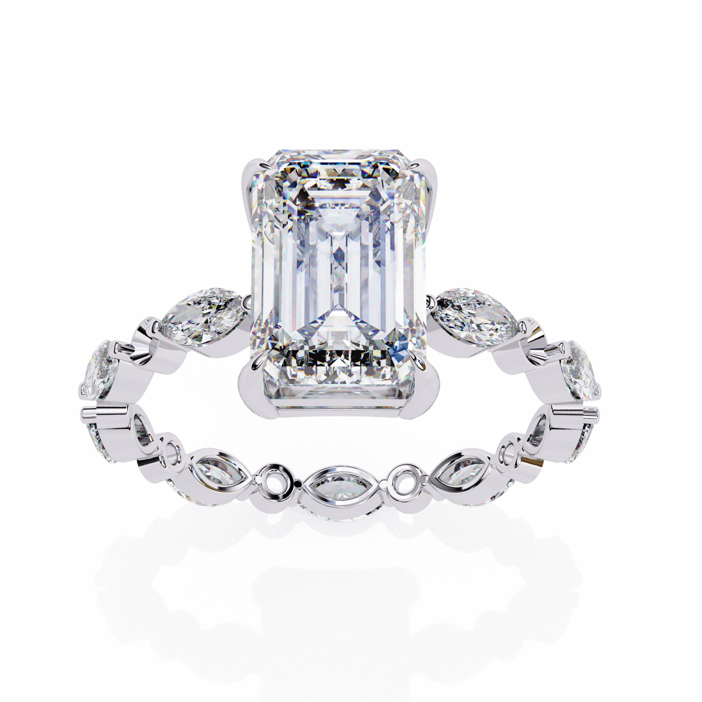 Luminora Crown Radiant Solitaire Ring