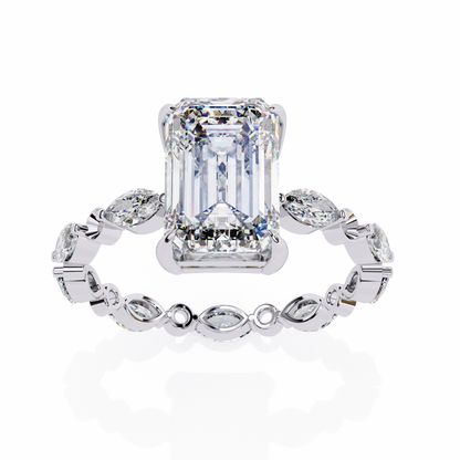 Luminora Crown Radiant Solitaire Ring