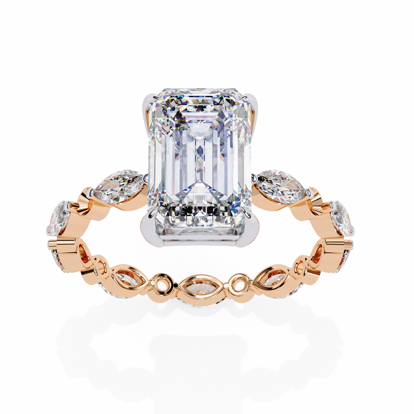 Luminora Crown Radiant Solitaire Ring