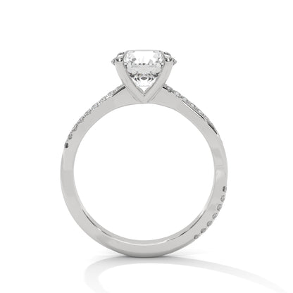 Golden Eclipse Solitaire Ring