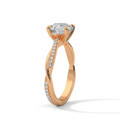 Golden Eclipse Solitaire Ring