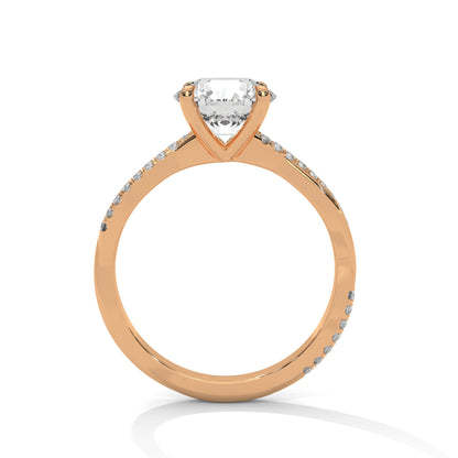 Golden Eclipse Solitaire Ring