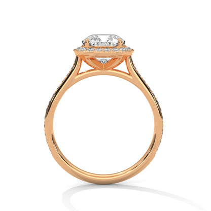Elarin Flame Cushion Solitaire Ring