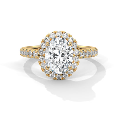 Regal Halo Oval-Cut Diamond Ring