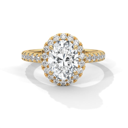 Regal Halo Oval-Cut Diamond Ring
