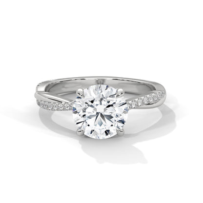 Golden Eclipse Solitaire Ring