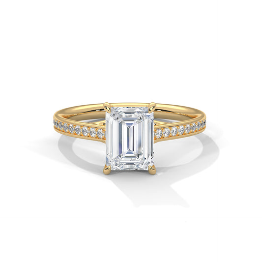 Velvet Spark Emerald Solitaire Ring