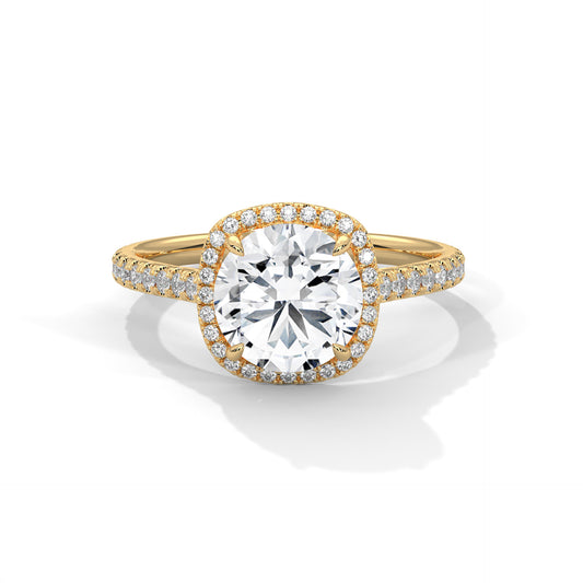 Whispering Pearl Solitaire Ring