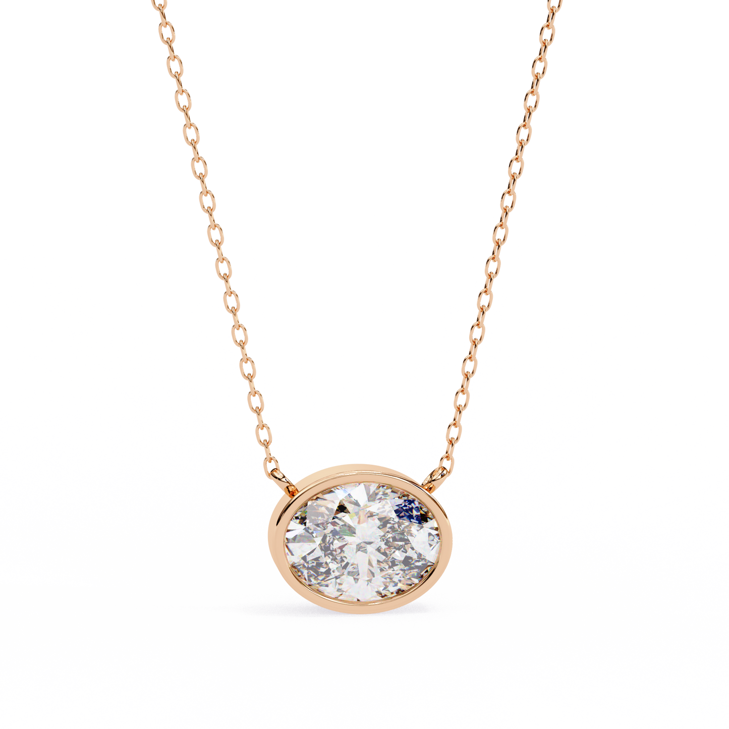 Rosalía Velloré Oval Solitaire Pendant
