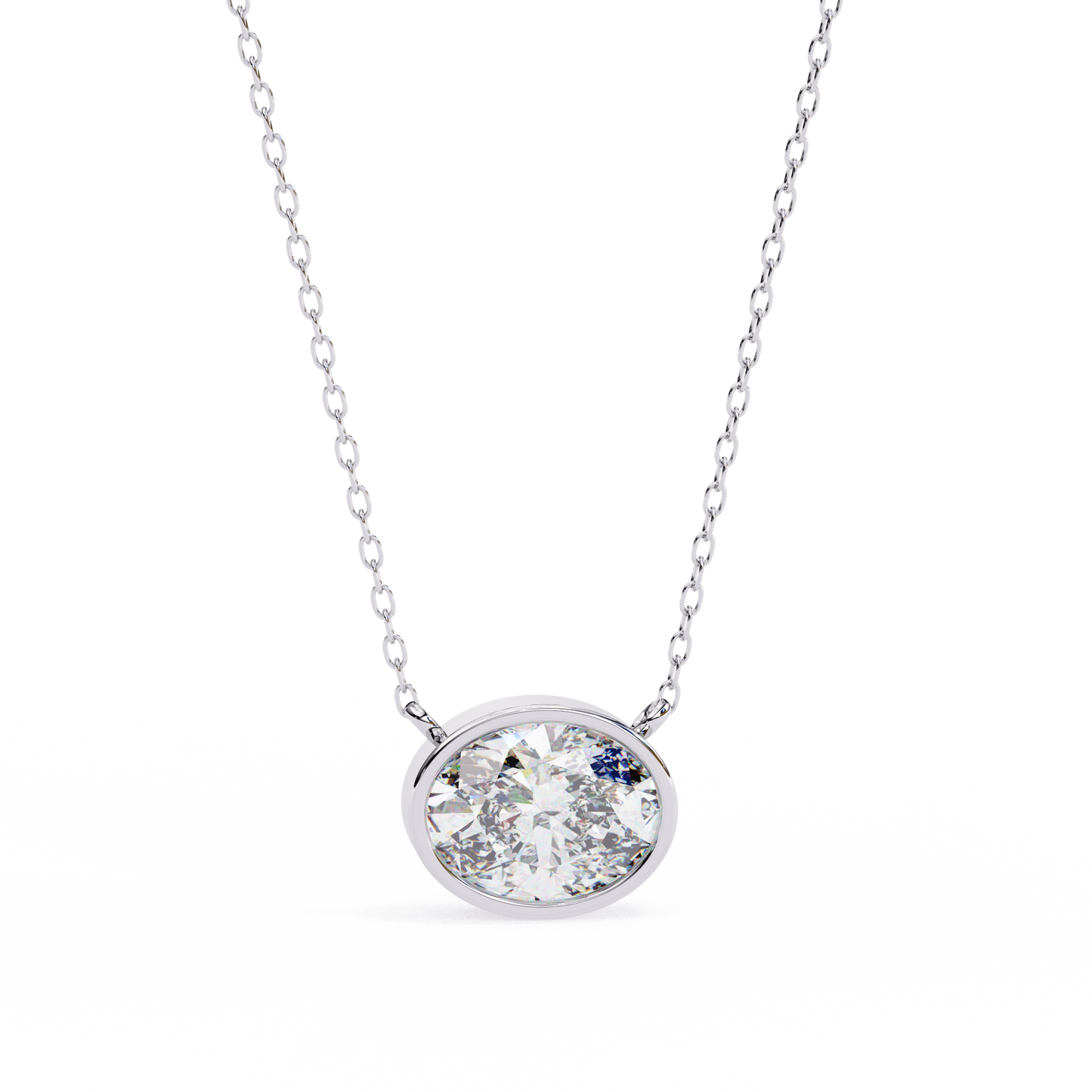 Rosalía Velloré Oval Solitaire Pendant