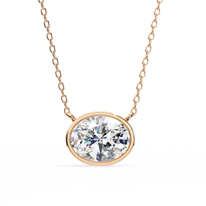 Rosalía Velloré Oval Solitaire Pendant