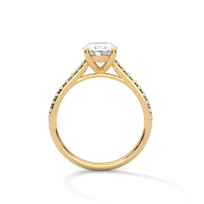 Bold Brilliance Oval-Cut Diamond Ring – Timeless Elegance