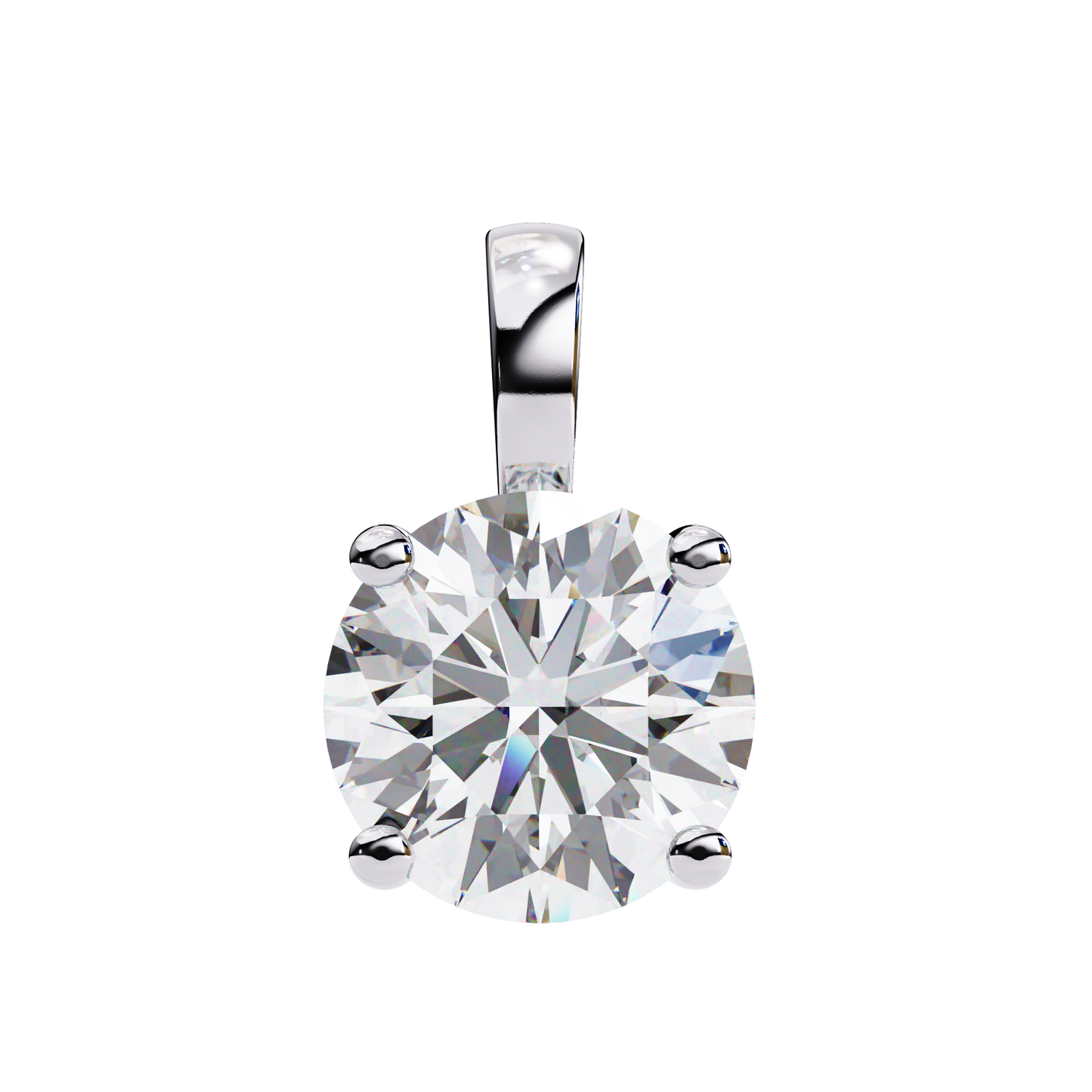 Prima Veridienne Round Solitaire Pendant