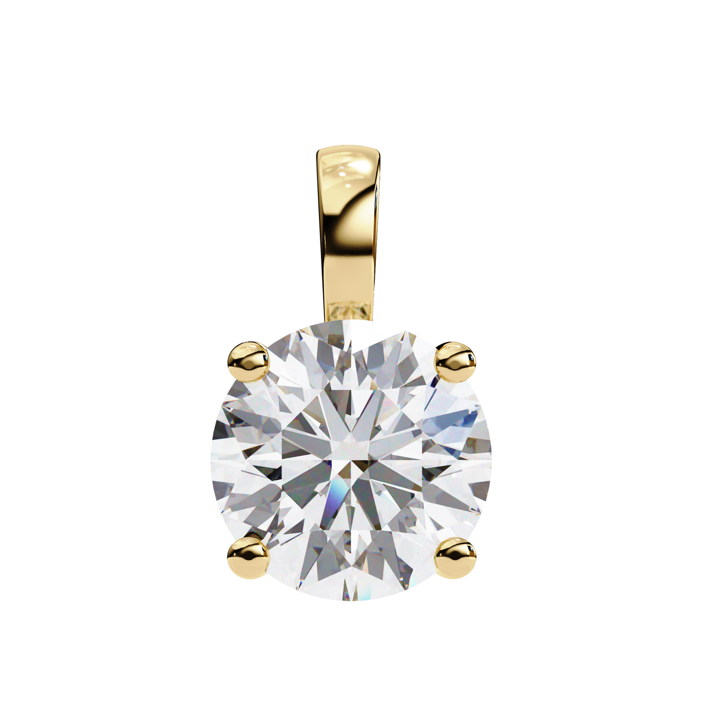 Prima Veridienne Round Solitaire Pendant