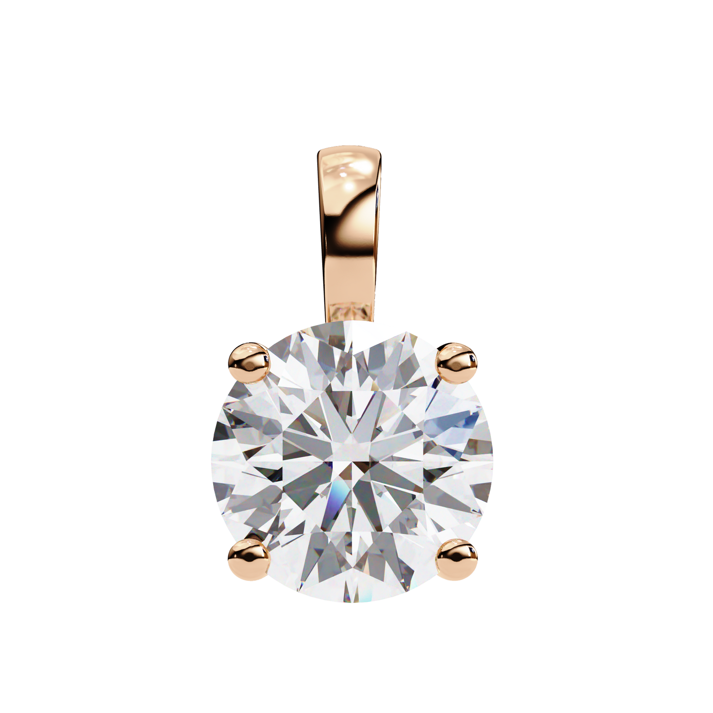 Prima Veridienne Round Solitaire Pendant